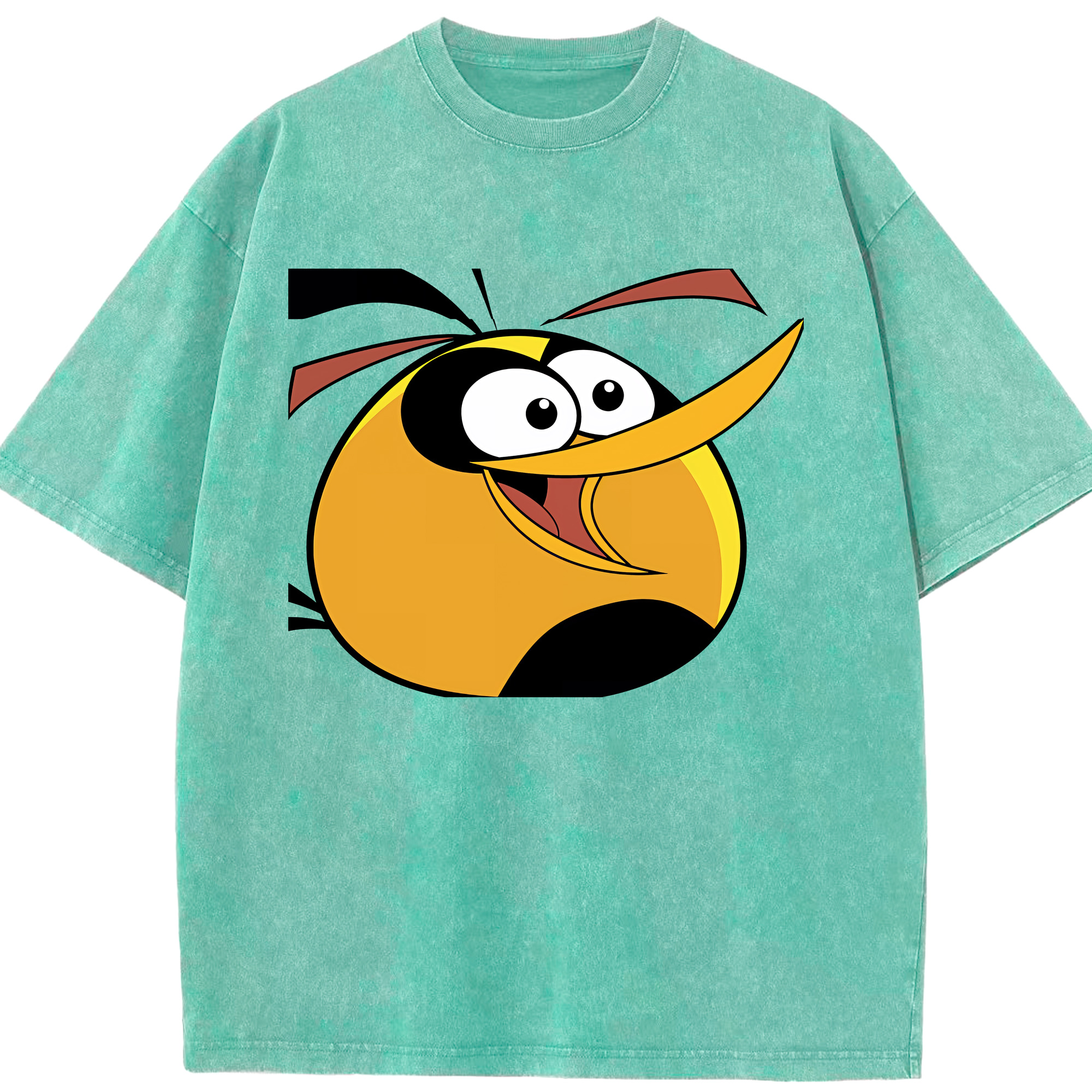 （画像用） Angry Birds アングリーバード 綿100% ヴィンテージ風 半袖Tシャツ（フロントプリント）